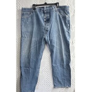 Vintage 1996 Levis 501xx Mens 46x29 Blue Denim Straight Leg Button Fly USA 90s